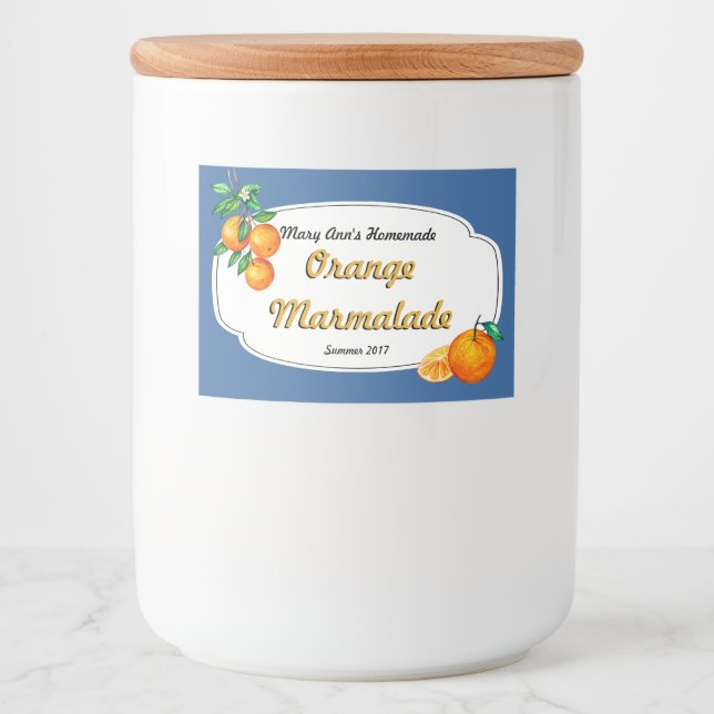 Orange Marmalade Canning Labels (Front)