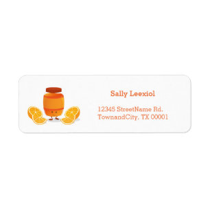 Orange Marmalade Character Return Address Label