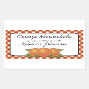 Orange Marmalade Custom Text Jar Label