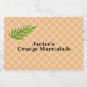 Orange Marmalade Food Label