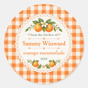 Orange Marmalade Homemade Gift Label