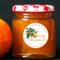 Orange Marmalade Homemade with Love Citrus Jar Lid