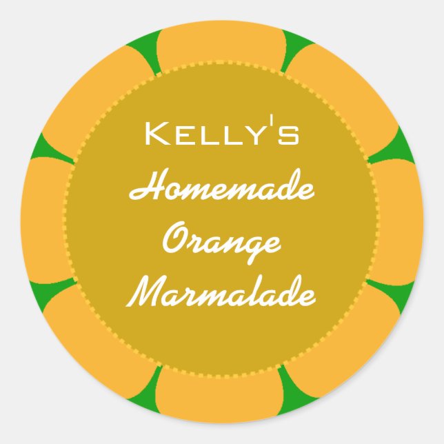 Orange marmalade label (Front)