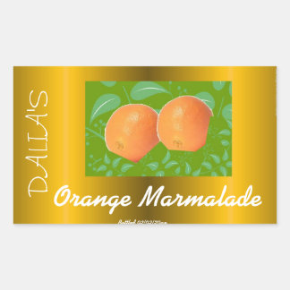 Orange marmalade label