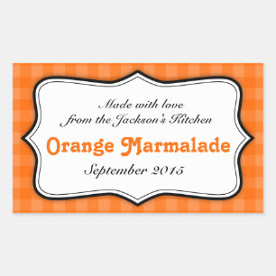 Orange Marmalade preserve jam food label sticker