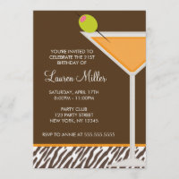 Orange Martini and Zebra Pattern