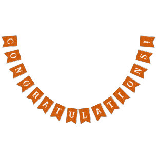 Orange Math Formulas Graduation Congratulations Bunting