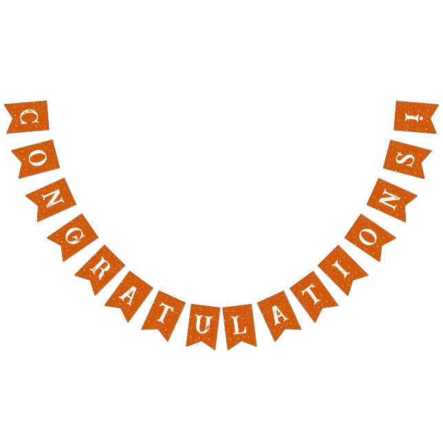 Orange Math Formulas Graduation Congratulations Bunting (All)