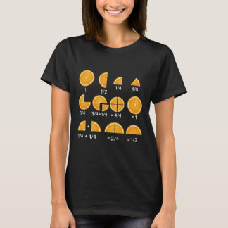 Orange Math Fraction Ck To School Teacher Student T-Shirt