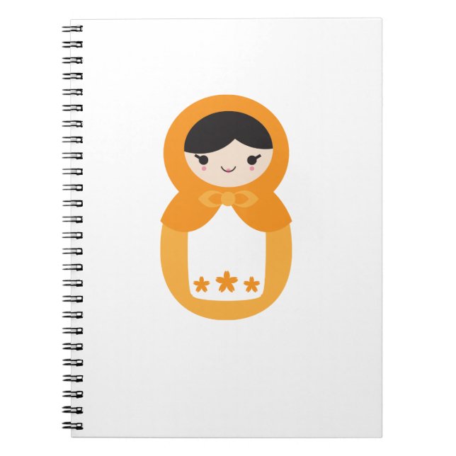 Orange Matryoshka Doll Notebook (Front)