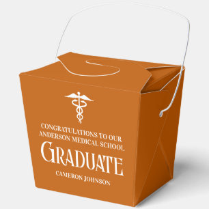 Orange Medical School Graduation Party Fortune Favour Box