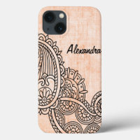 Orange Mehndi Motif iPad Mini Case