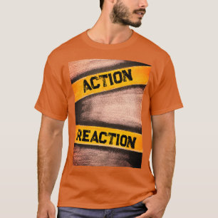 Orange Men's "Action and Reaction" T-Shirt