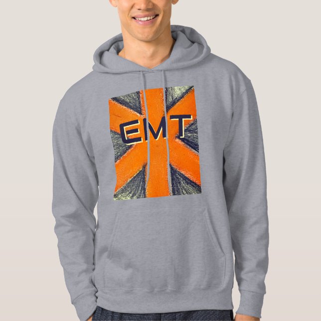Orange Men's EMT hoodie (Front)