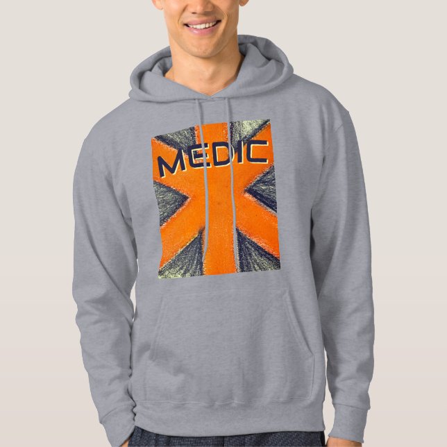 Orange Men's Medic hoodie (Front)