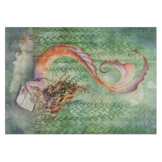 Orange Mermaid Cutting Board