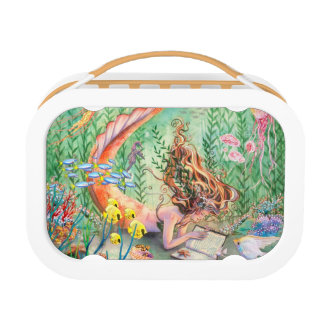 Orange Mermaid Lunch Box