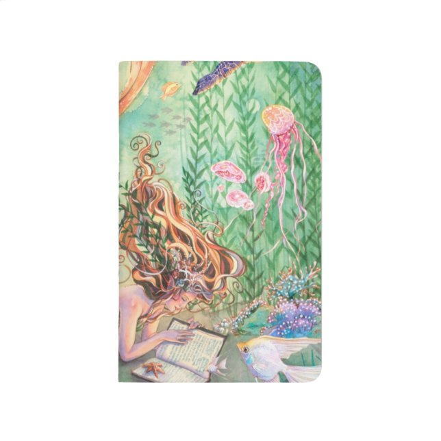 Orange Mermaid Pocket Journal Travel Notepad (Front)