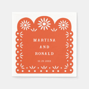 ORANGE MEXICAN PAPEL PICADO NAPKIN