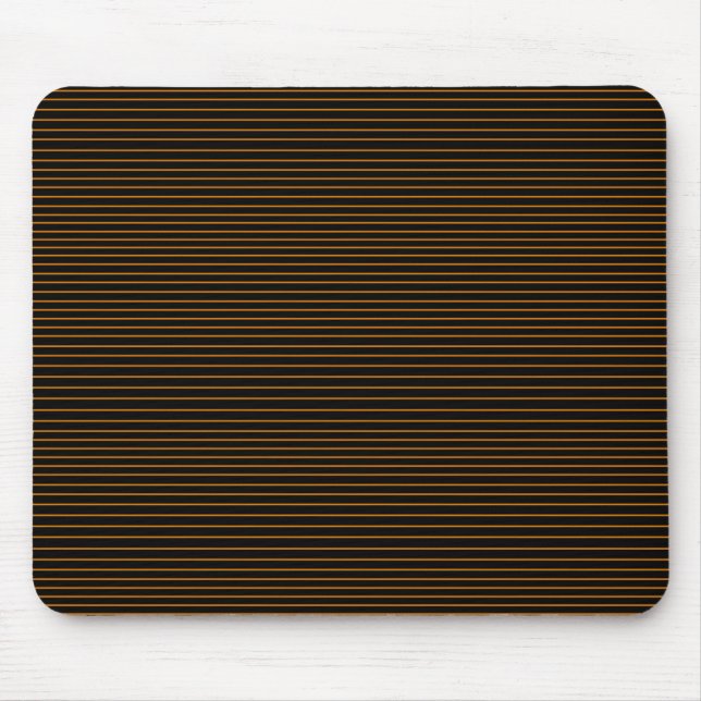 Orange minimal lines mouse mat (Front)