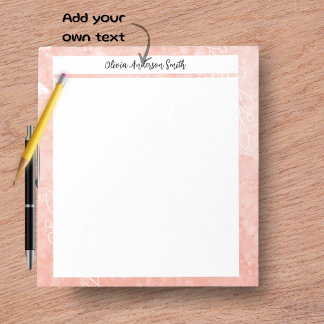 Orange Minimalist Custom Notepad | Cute Gift