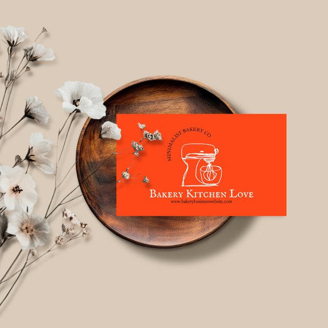 Orange minimalist modern design for bakery business card (Creator Uploaded)