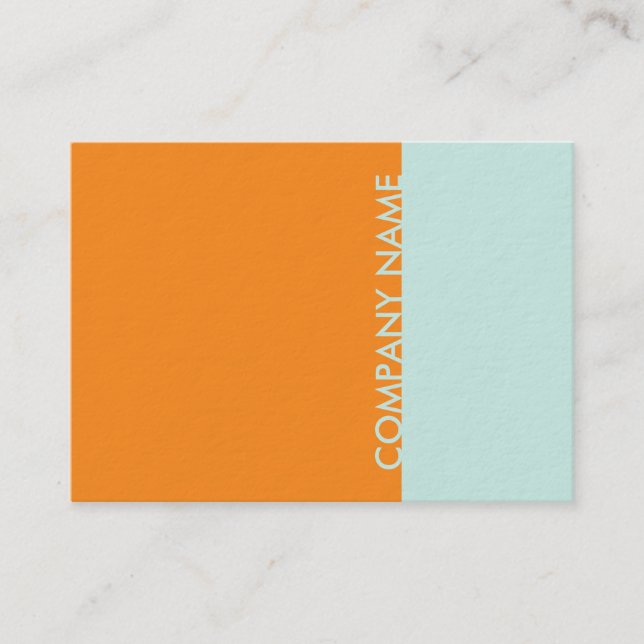 Orange Mint Modern Business Card (Front)