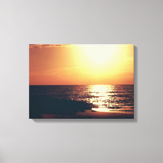 Orange Mississippi Gulf Sunset Canvas Print