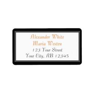 Orange Modern Address Labels