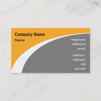 Orange Modern Business Card Design