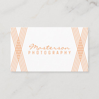 Orange Modern Deco Business Card