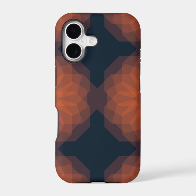 Orange, modern geometric flower abstraction (Back)