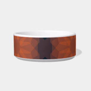 Orange, modern geometric flower abstraction bowl