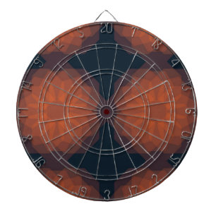 Orange, modern geometric flower abstraction dartboard
