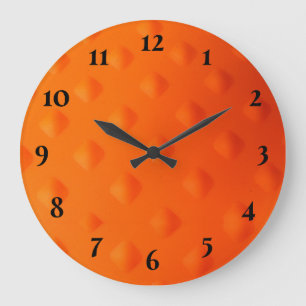 Orange modern large clock
