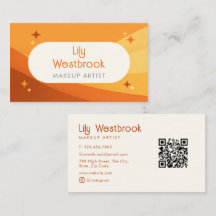 Orange Modern Retro Groovy Vintage Stylish QR Code