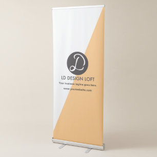 Orange Modern Simple Your Company logo here Retractable Banner