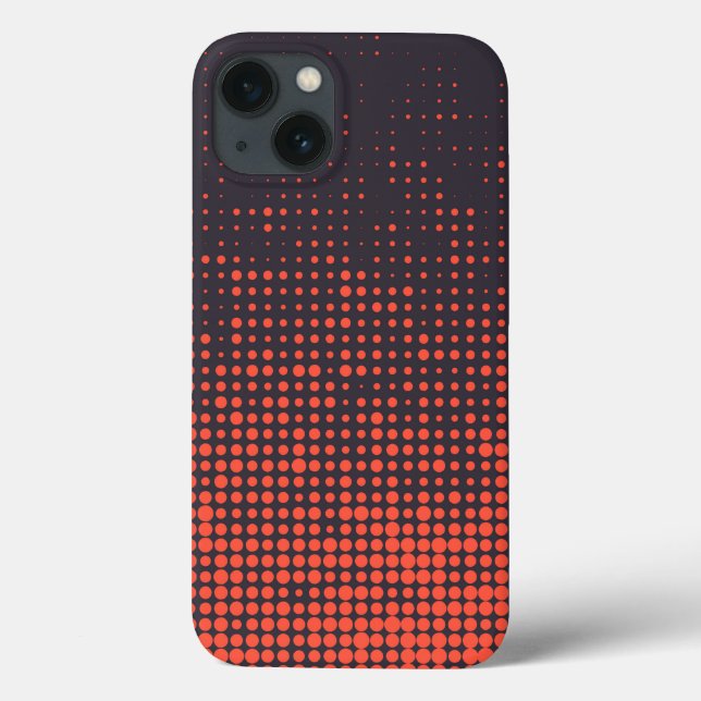 Orange, modern, urban halftone dots pattern design Case-Mate iPhone case (Back)