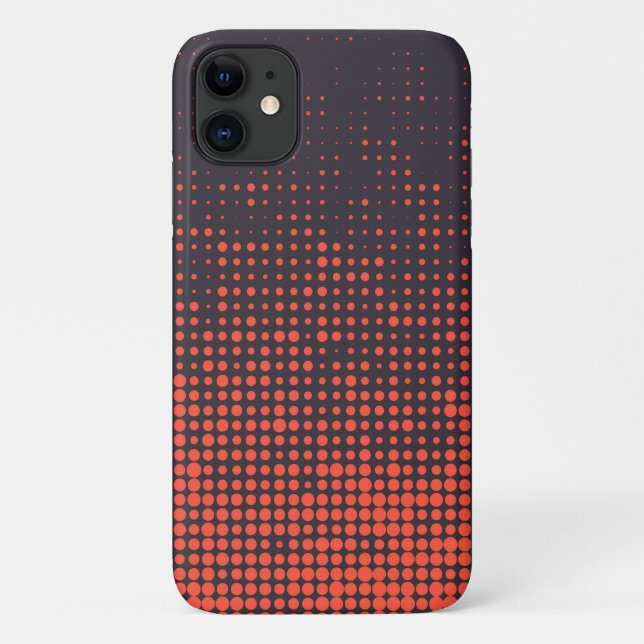 Orange, modern, urban halftone dots pattern design Case-Mate iPhone case (Back)