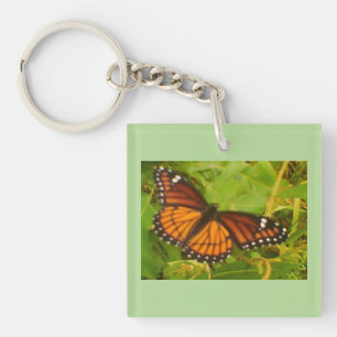 Orange Monarch Key Ring