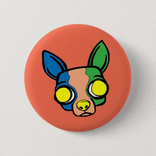 Orange Monk Puppy Button