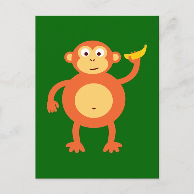 Orange Monkey Postcard (Front)