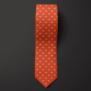 Orange Monochrome Dragon Tie