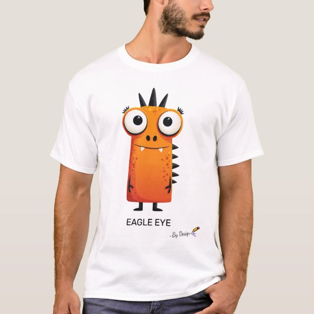 Orange Monster | EAGLE EYE - By Design | Fun  T-Shirt (Front)