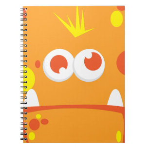 Orange Monster Face Notebook