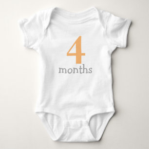 Orange Monthly Baby Bodysuit