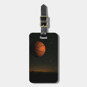 Orange Moon Luggage Tag