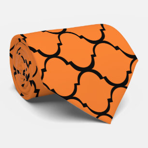 Orange Moroccan Design Tie