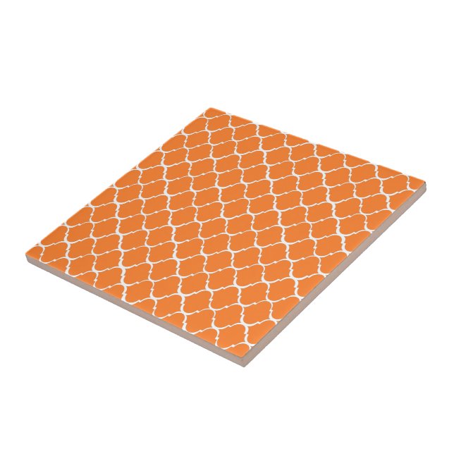 Orange Moroccan Style Tile (Side)