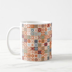 Orange Moroccan tile Coffee Mug